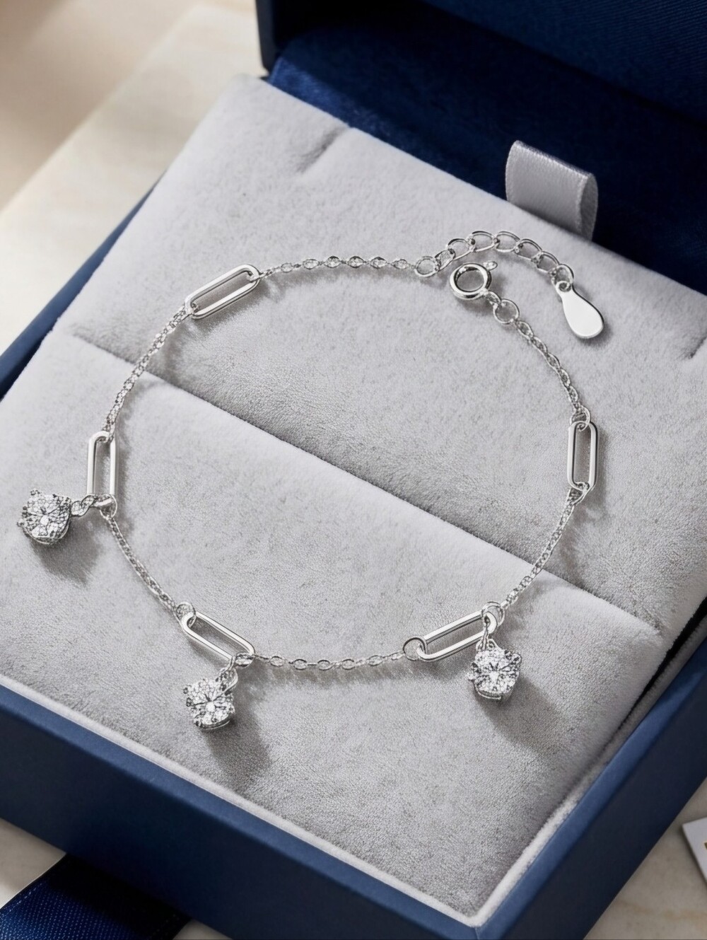 Moissanite 1.5 CT Charm Bracelet